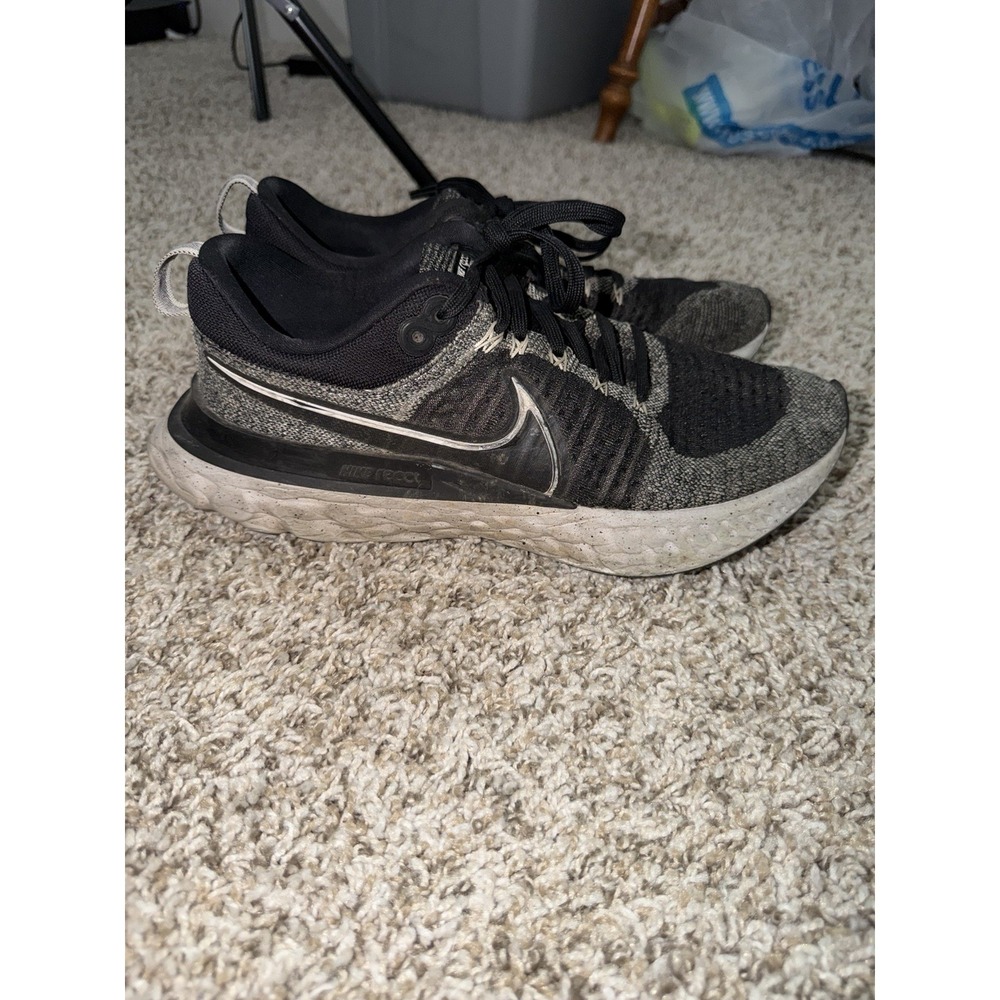 Nike React Infinity Run FK 2 Running Shoes Men's Size 11 CT2357-101 Black Oreo - Picture 2 of 9